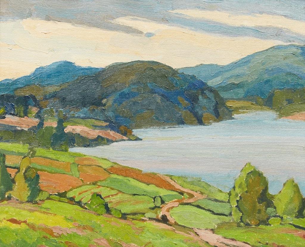 George Henry Griffin (1898-1974) - Shoreline Landscape with Mountains