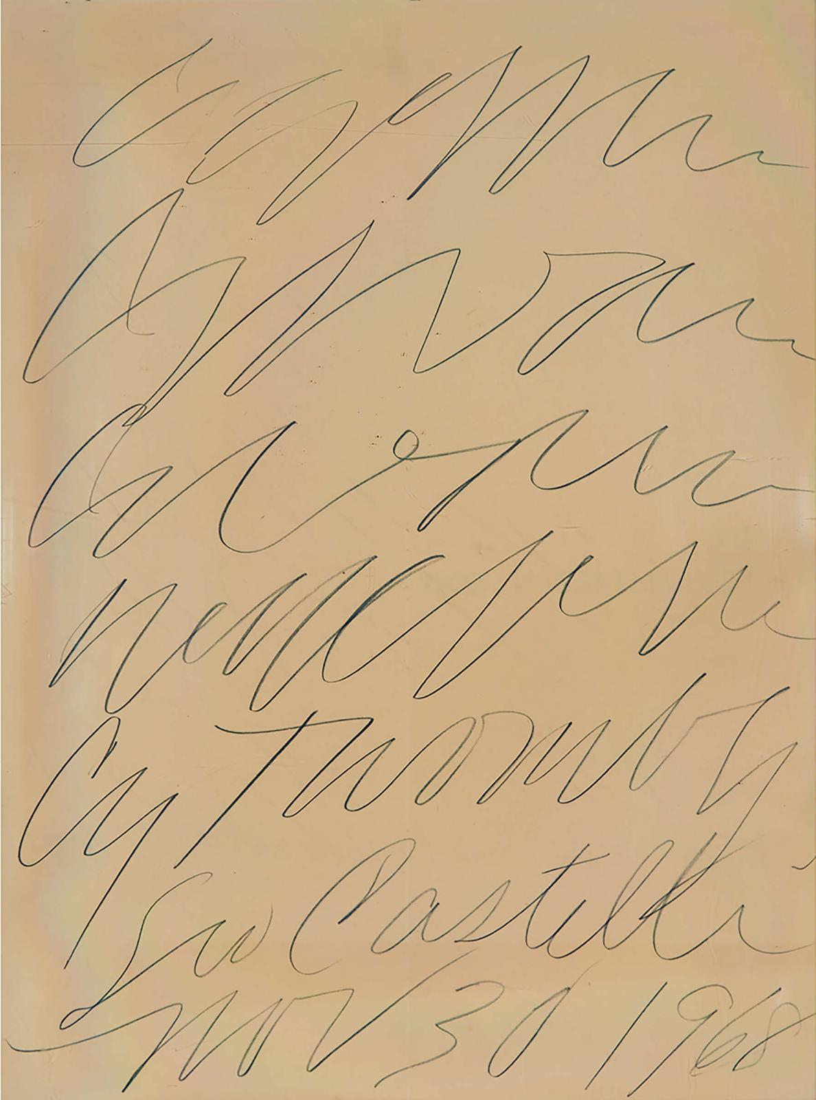 Cy Twombly (1928-2011) - Leo Castelli Exhibition Poster, 1968