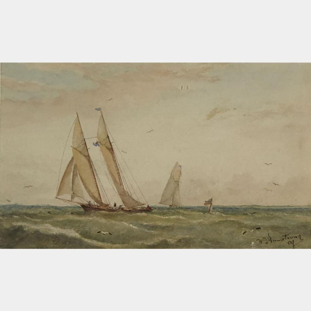 William Armstrong (1822-1914) - Racing On Lake Ontario