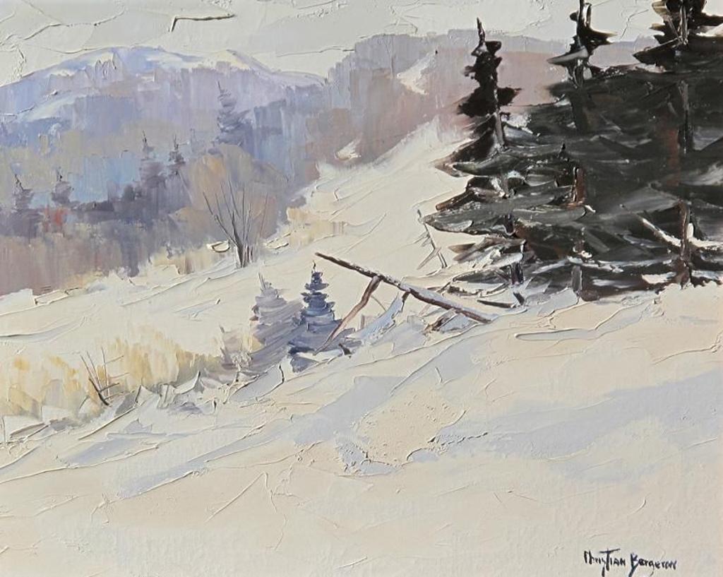 Christian Bergeron (1945) - Quebec Winter Landscape