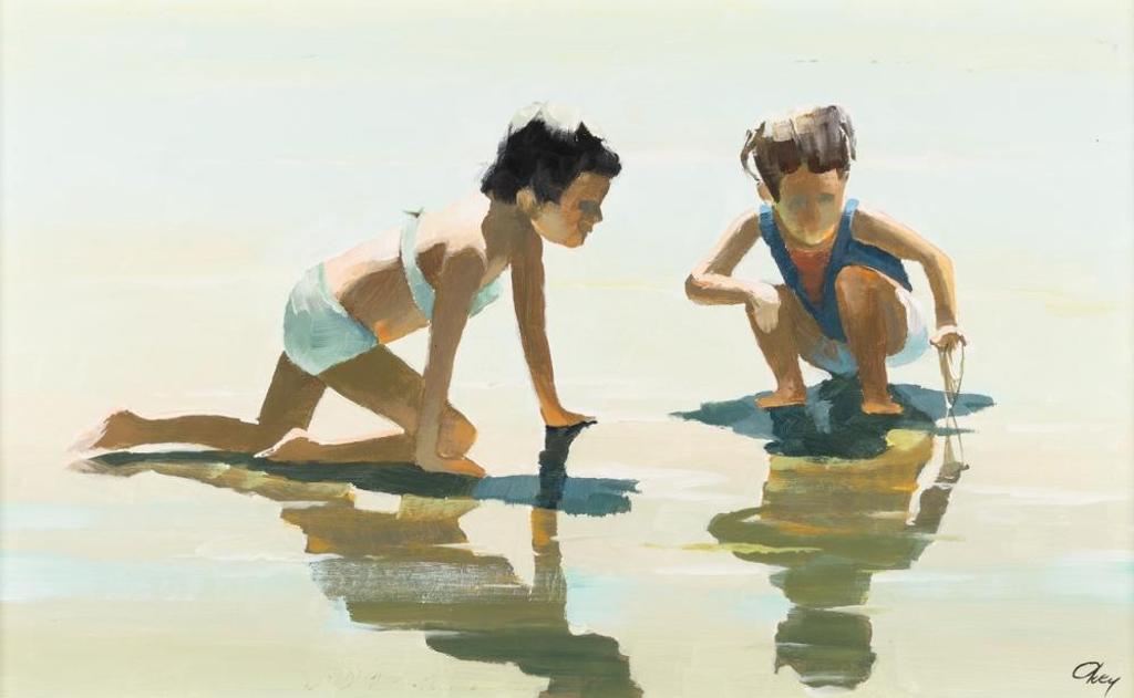 Ronald N. Okey (1921-2004) - Beach Silhouette