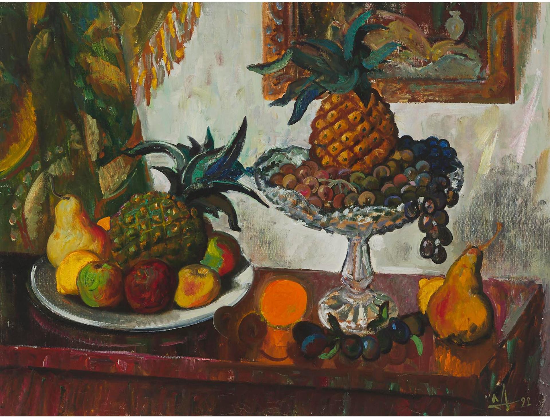 Leonty Alekseevich Arapov (1937-2001) - Pineapples And Oranges, 1992