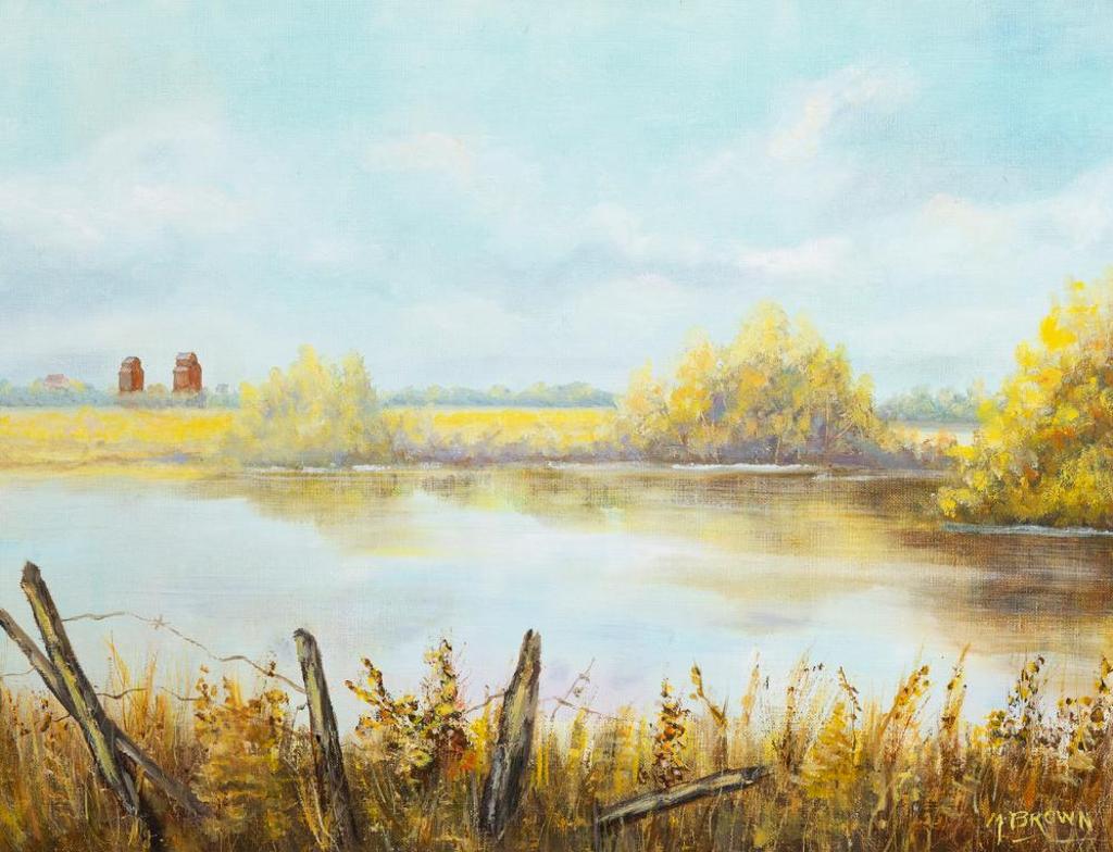 M. Brown - Untitled - Pond with Distant Town