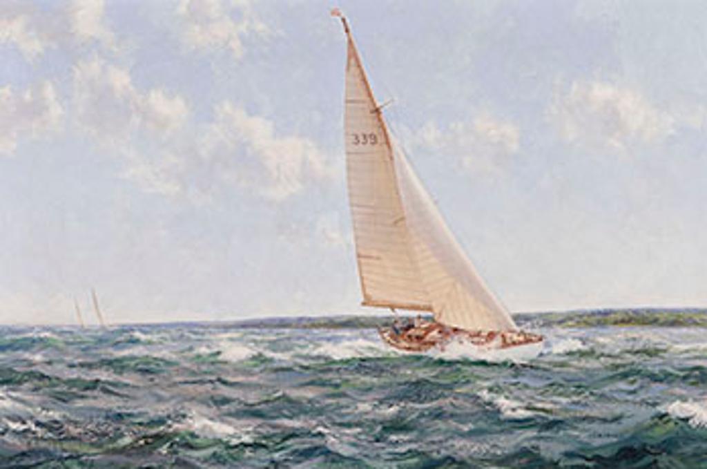 Montague J. Dawson (1895-1973) - Down Solent - The Yacht Cohoe
