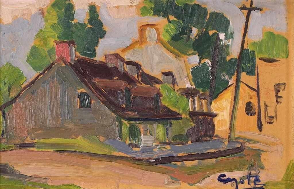 Léo Ayotte (1909-1976) - House With Trees