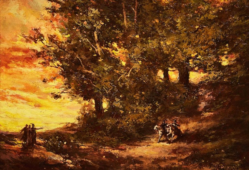 Alice Blair Pollard Thomas (1857-1945) - Macbeth, Paysage (Macbeth Landscape) (After Jean-Baptiste Camille Corot)