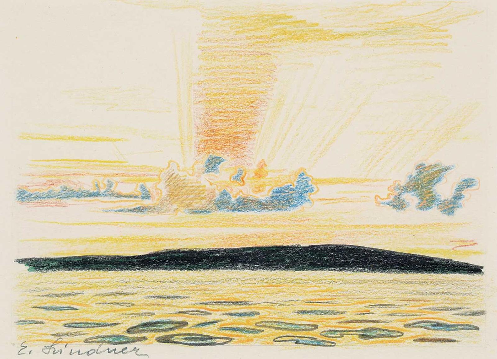 Ernest Friedrich Lindner (1897-1988) - Untitled - Emma Lake Sunset