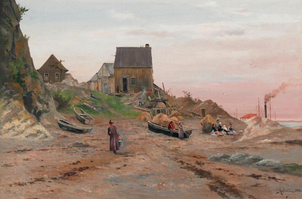 Georgina Martha de L'aubiniere (1848-1930) - Fisherman’S Cottage, Pointe Au Pic