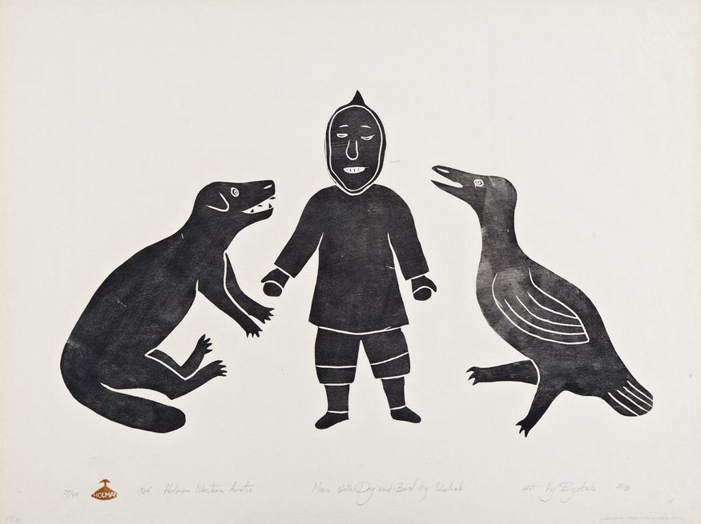 Helen Mabel Nigiyok Kalvak (1901-1984) - Man With Bird And Dog; Apparition Dream
