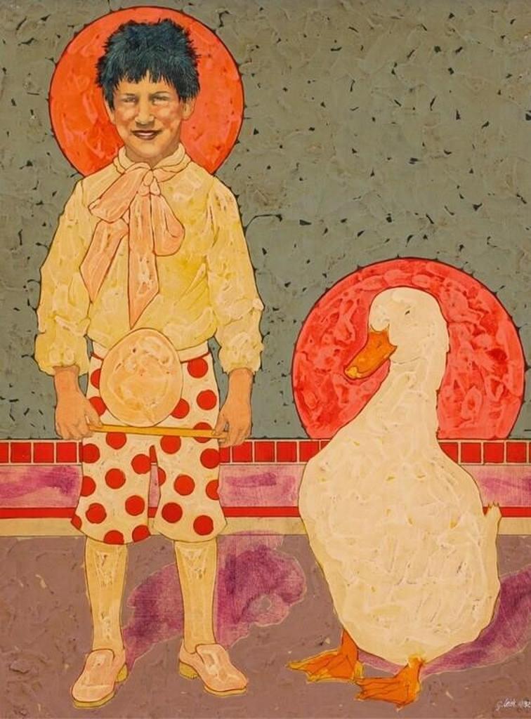 Grant Wesley Leier (1956) - Happy Dream Gate Keeper With Giant Peking Goose; 1982