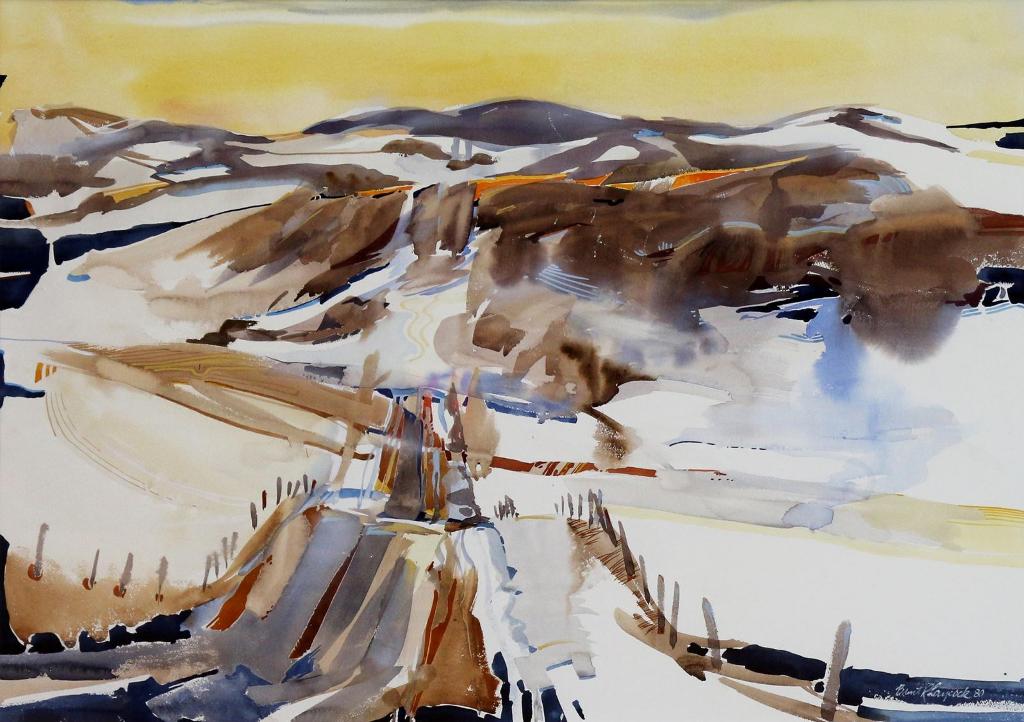 Brent R. Laycock (1947) - Winter Road, Foothills; 1980