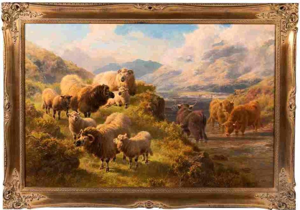 William Watson Ii (1847-1921) - Highland Sheep & Cattle