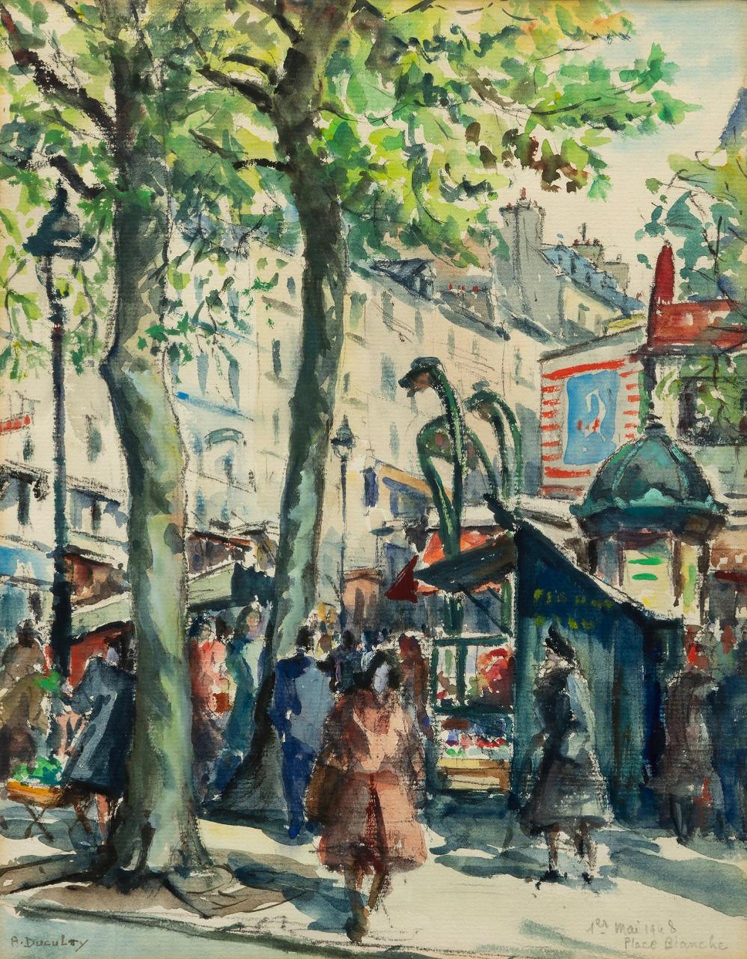 Andre Duculty (1912-1990) - 1er Mai, 1948, Place Blanche