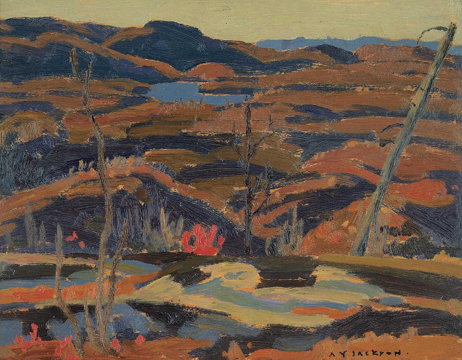 Alexander Young (A. Y.) Jackson (1882-1974) - Hills, Lake Superior [Sketch for Algoma Rocks, Autumn]