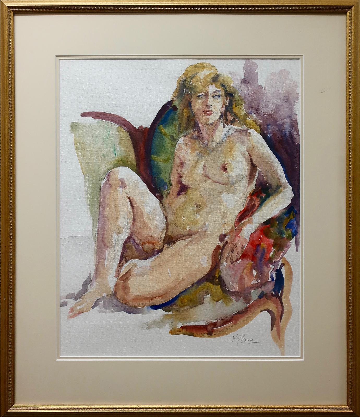 Matt Bruce (1915-2000) - Seated Nude
