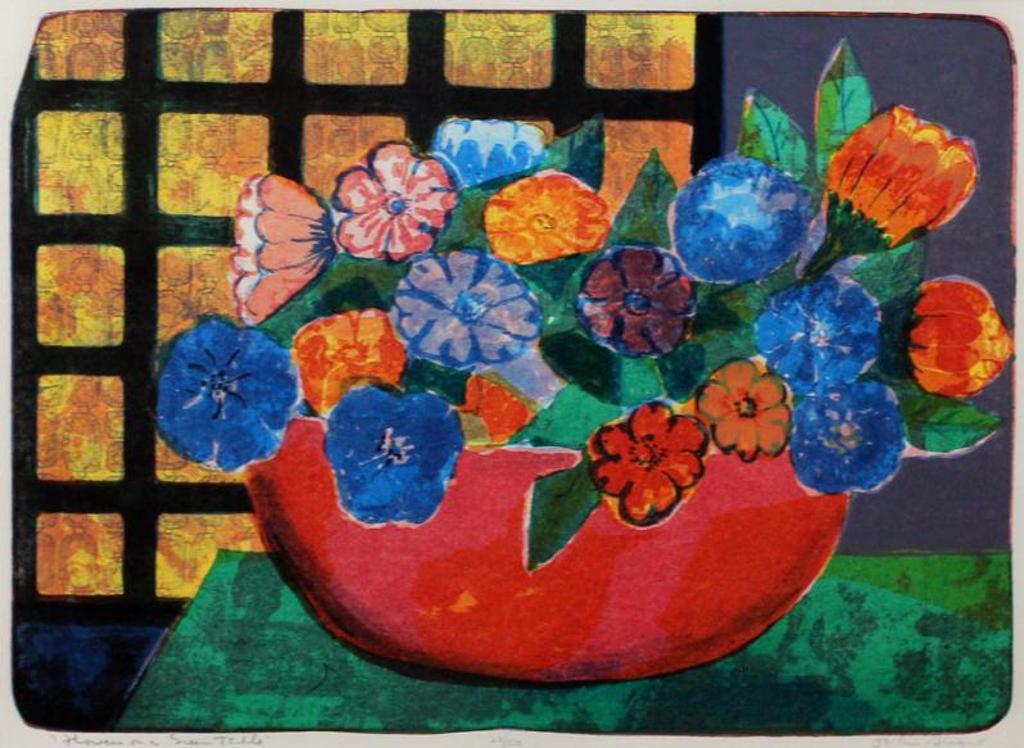 John Harold Thomas Snow (1911-2004) - Flowers On A Green Table