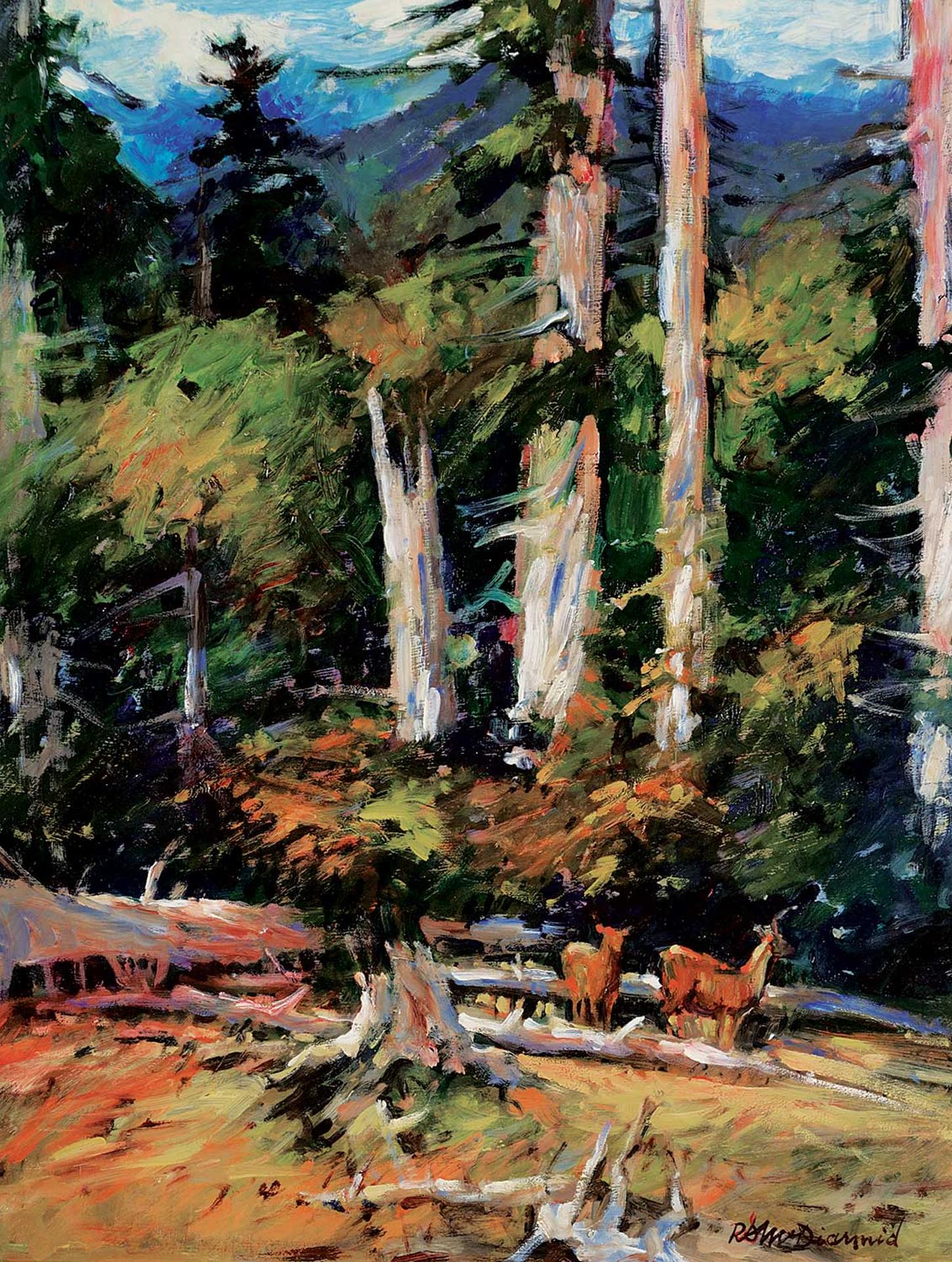 Richard S. McDiarmid (1946) - Deer Feeding, Morsbey Isl.