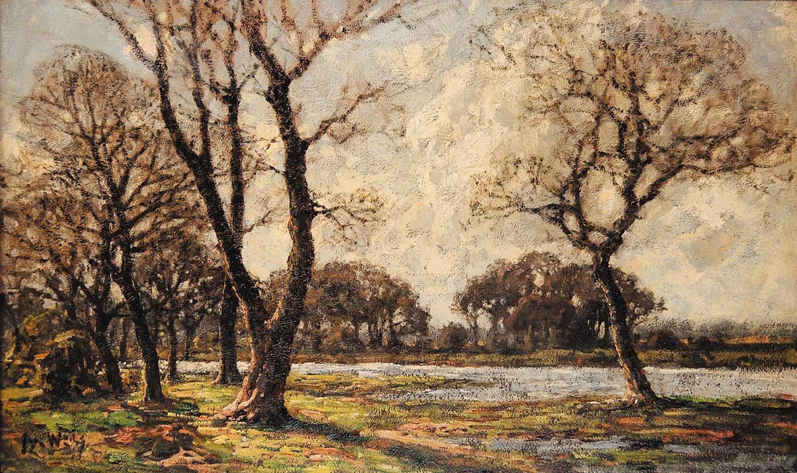 José Weiss (1859-1919) - Untitled - Trees in Springtime