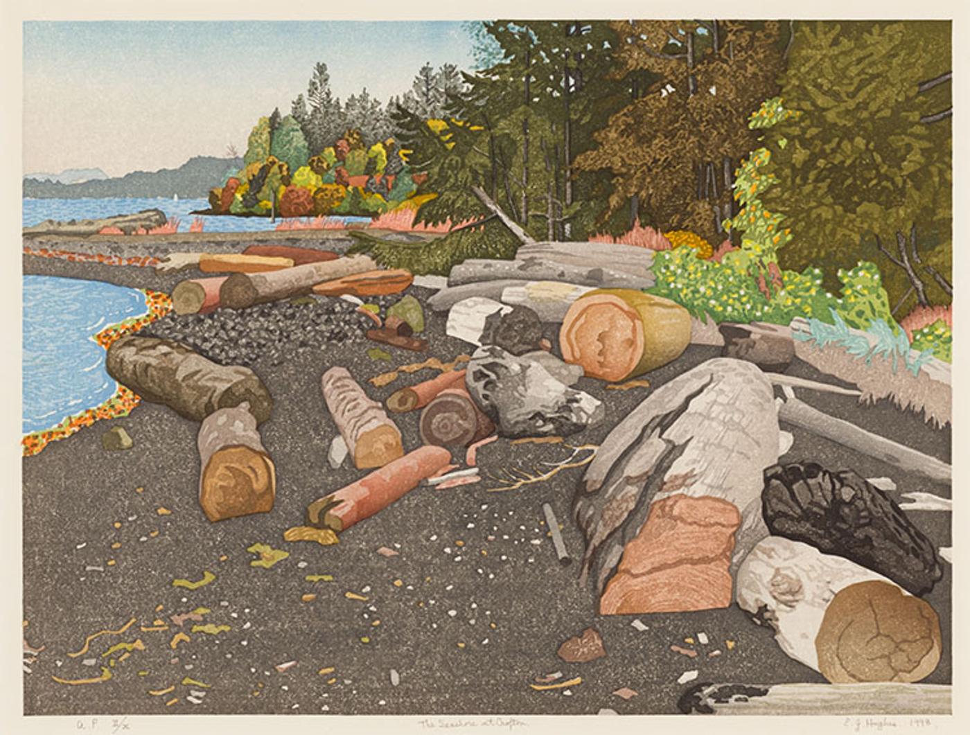 Edward John (E. J.) Hughes (1913-2007) - The Seashore at Crofton