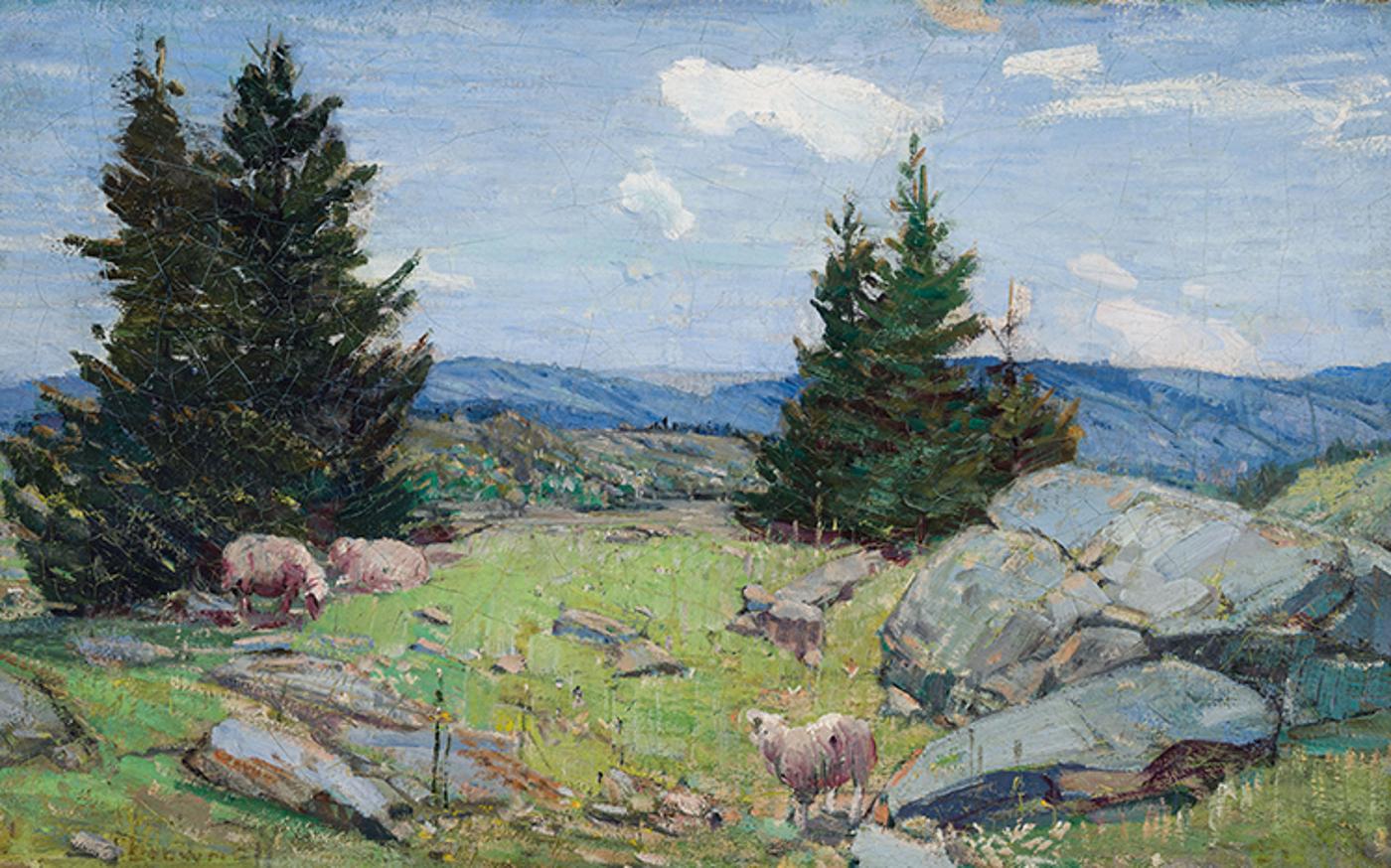 Peleg Franklin Frank Brownell (1857-1946) - Sheep in a Gatineau Landscape