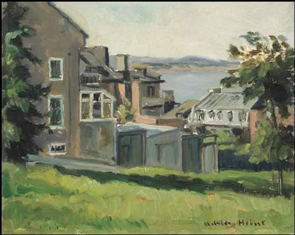 Adrien Hébert (1890-1967) - Maisons de l'avenue Saint-Denis dos à la citadelle