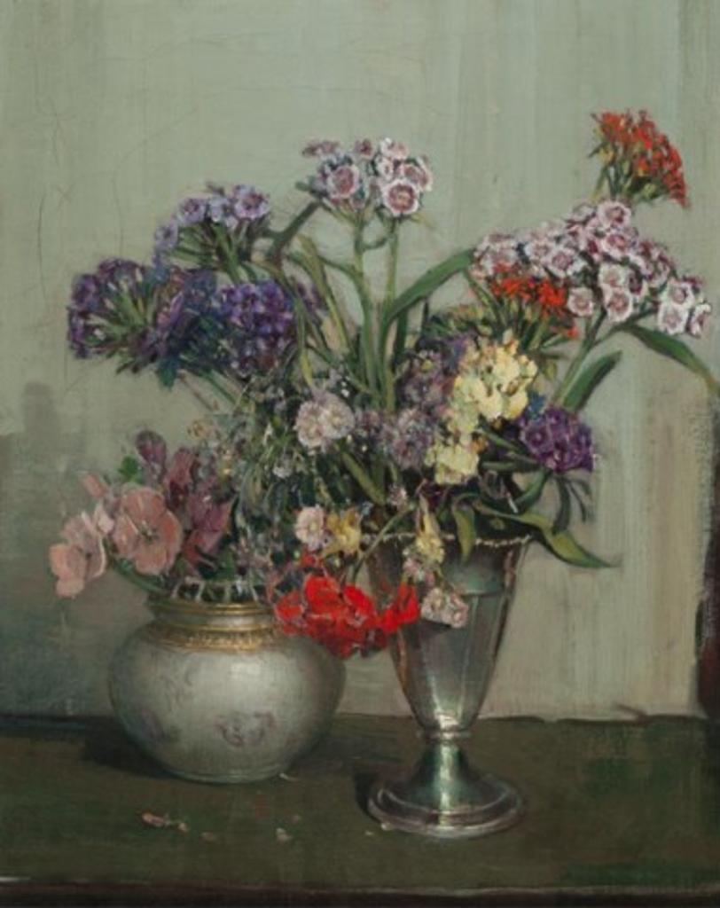 Franklin Peleg Brownell (1857-1946) - Nasturtiums & Spring Flowers