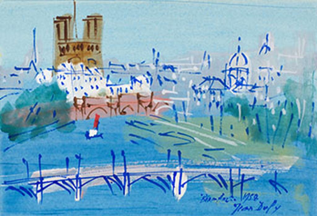 Jean Dufy (1888-1964) - Paris, La Passerelle des Arts