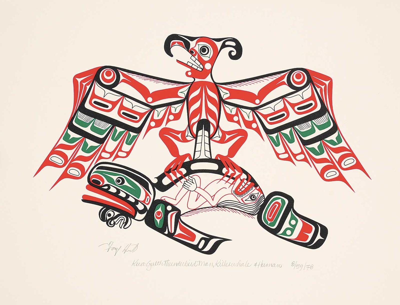 Tony Sr. Hunt (1942-2017) - Kwa-Gulth Thunderbird Man, Killerwhale and Human  #8/59