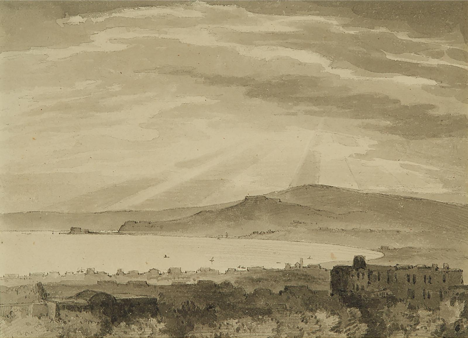 John Robert Cozens (1752-1797) - Naples From Sir William Hamilton's Villa, Portici, 1782