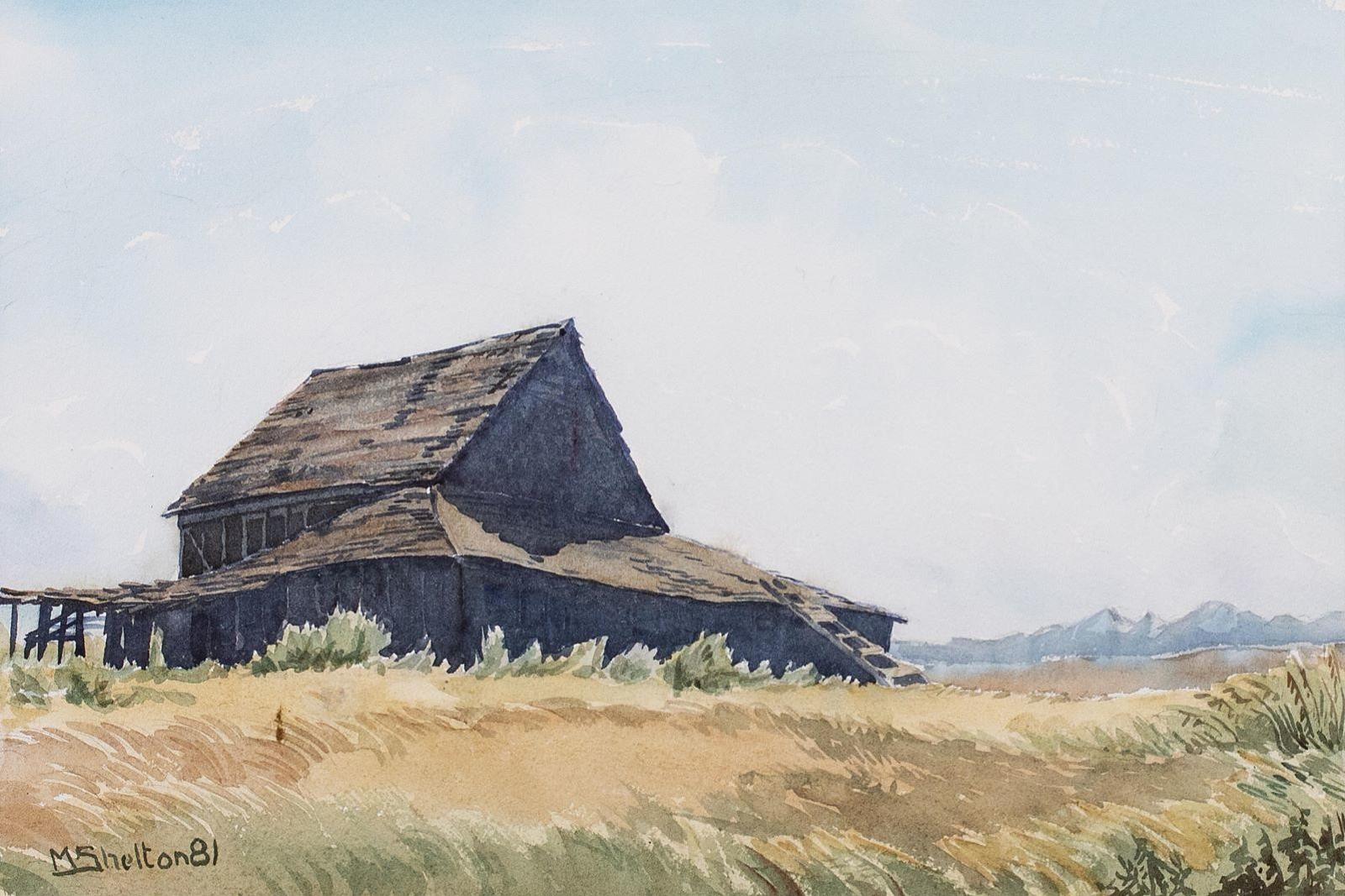 Margaret Dorothy Shelton (1915-1984) - Barn At Langdon; 1981