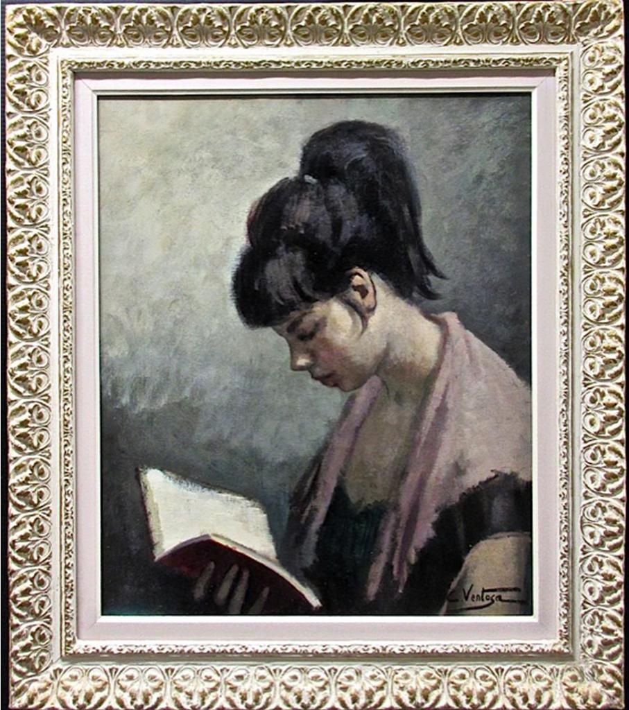 Carmen Ventosa (1919-1966) - Young Woman Reading
