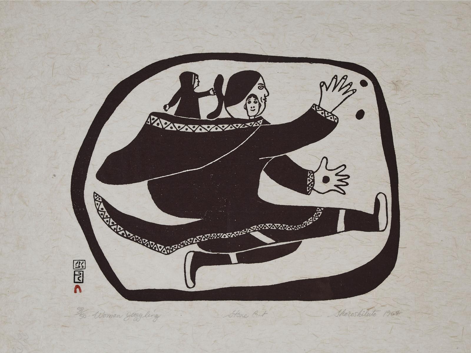 Sorosiluto Ashoona (1941) - Woman Juggling