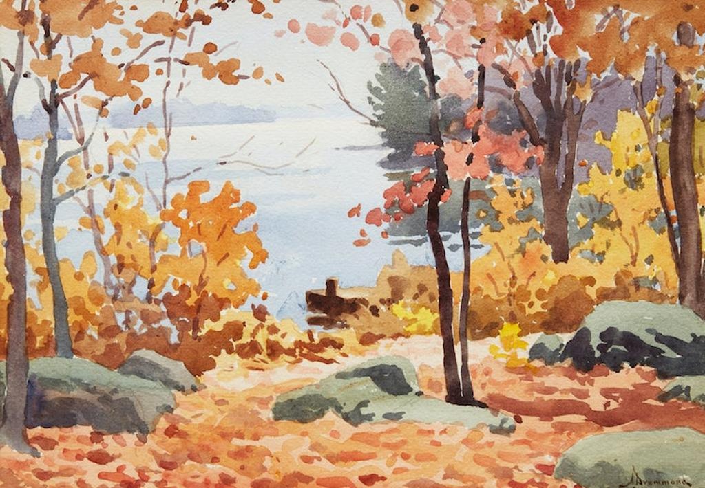 Arthur Alexander Drummond (1891-1977) - Autumn Woods with Distant View of Old Woman Island