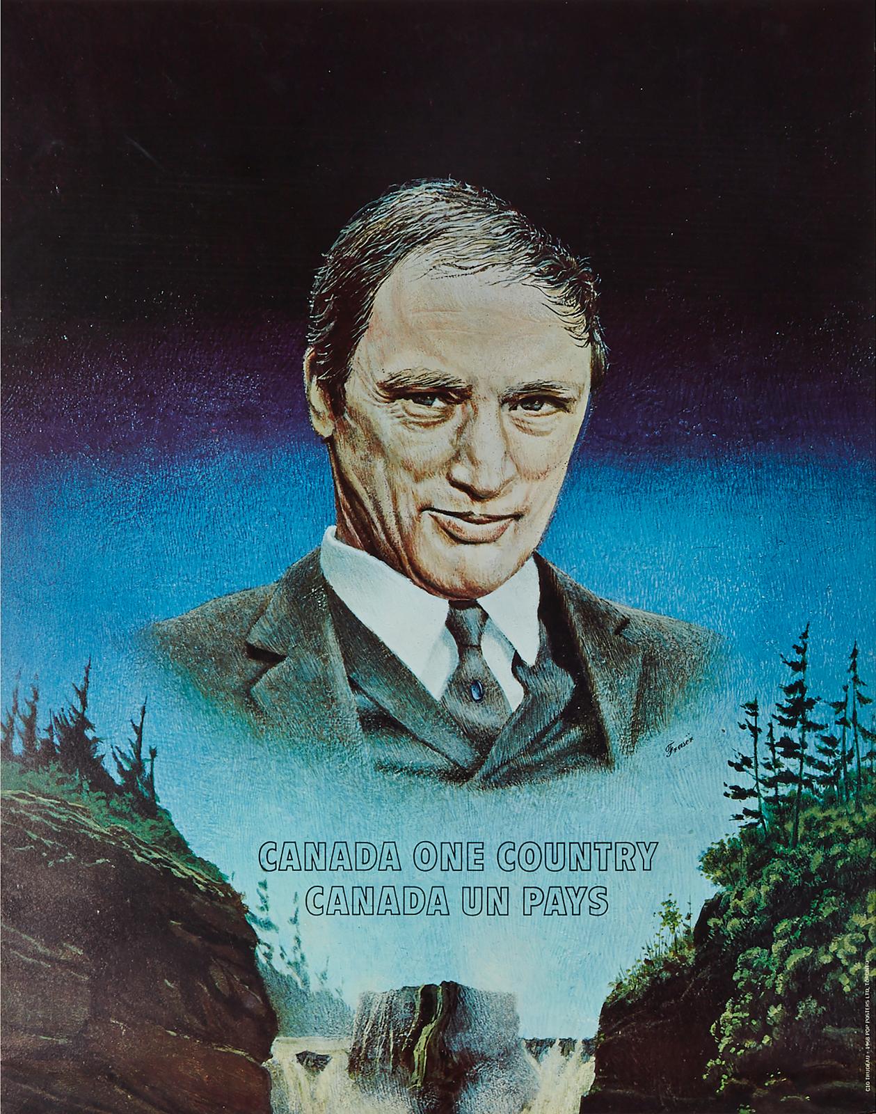 Pierre Elliot Trudeau Campaign Poster (1968) - Canada One Country/Canada Un Pay