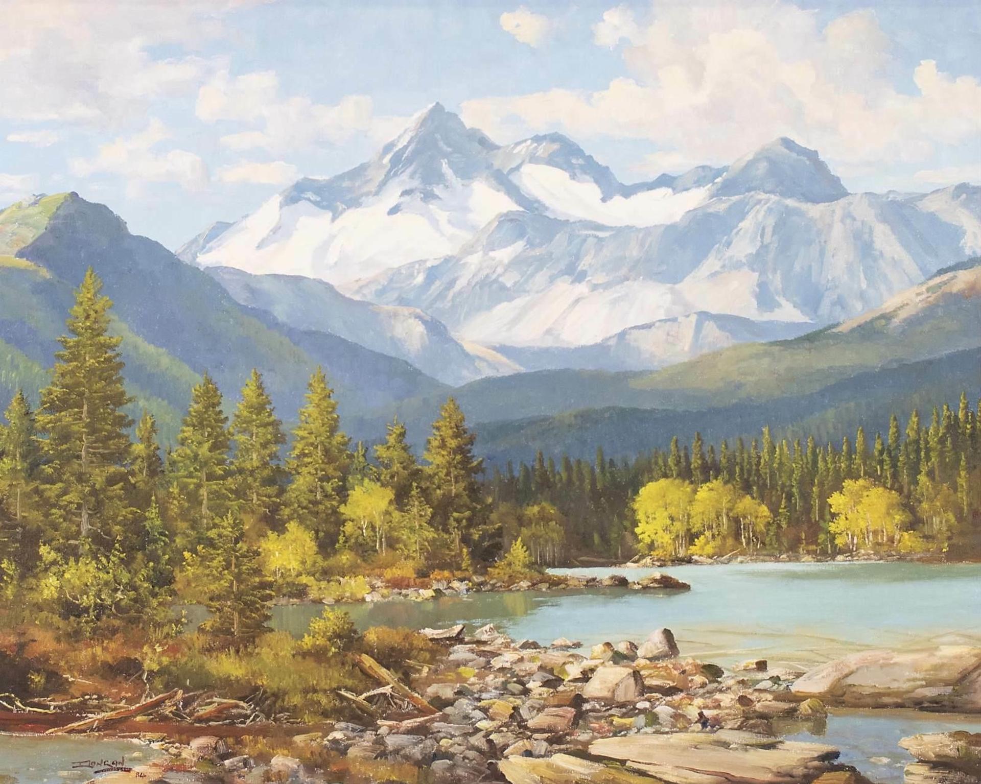 Duncan Mackinnon Crockford (1922-1991) - Goat Mountain And Lower Spray Lake, Alberta; 1984