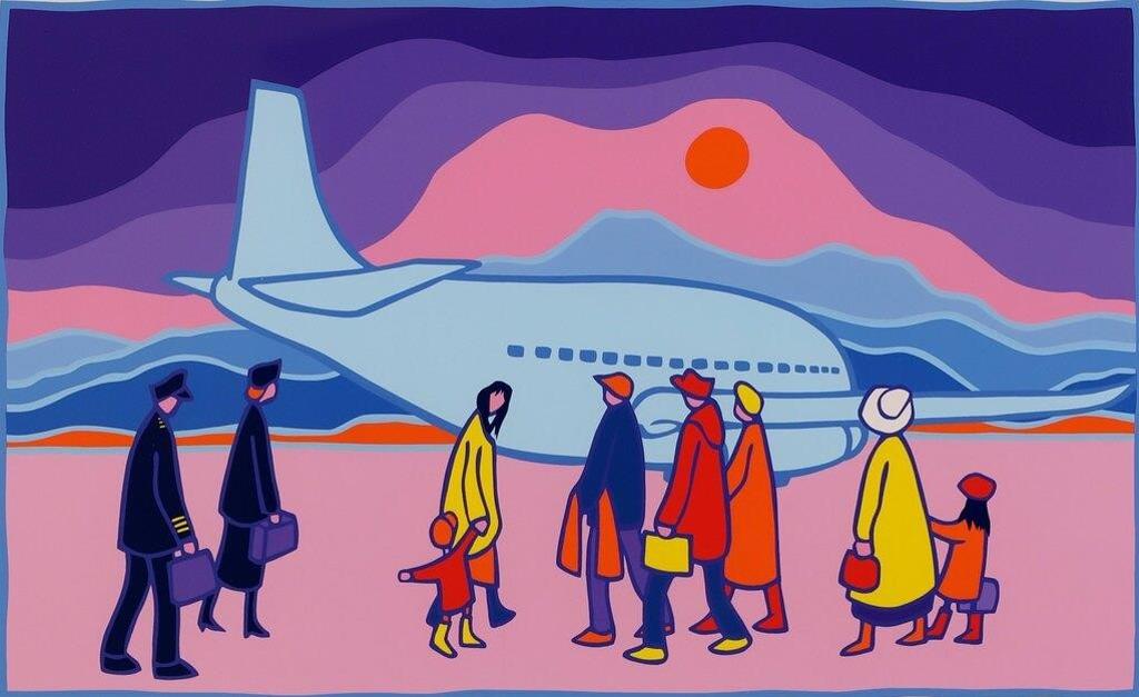 Ted Harrison (1926-2015) - Going Outside; 1992