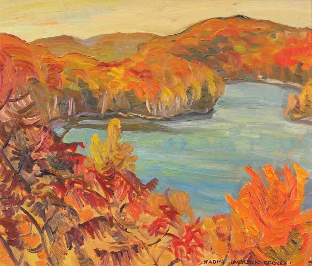 Naomi Jackson Groves (1910-2001) - Anderson Lake, Warm Fall Day; 1969
