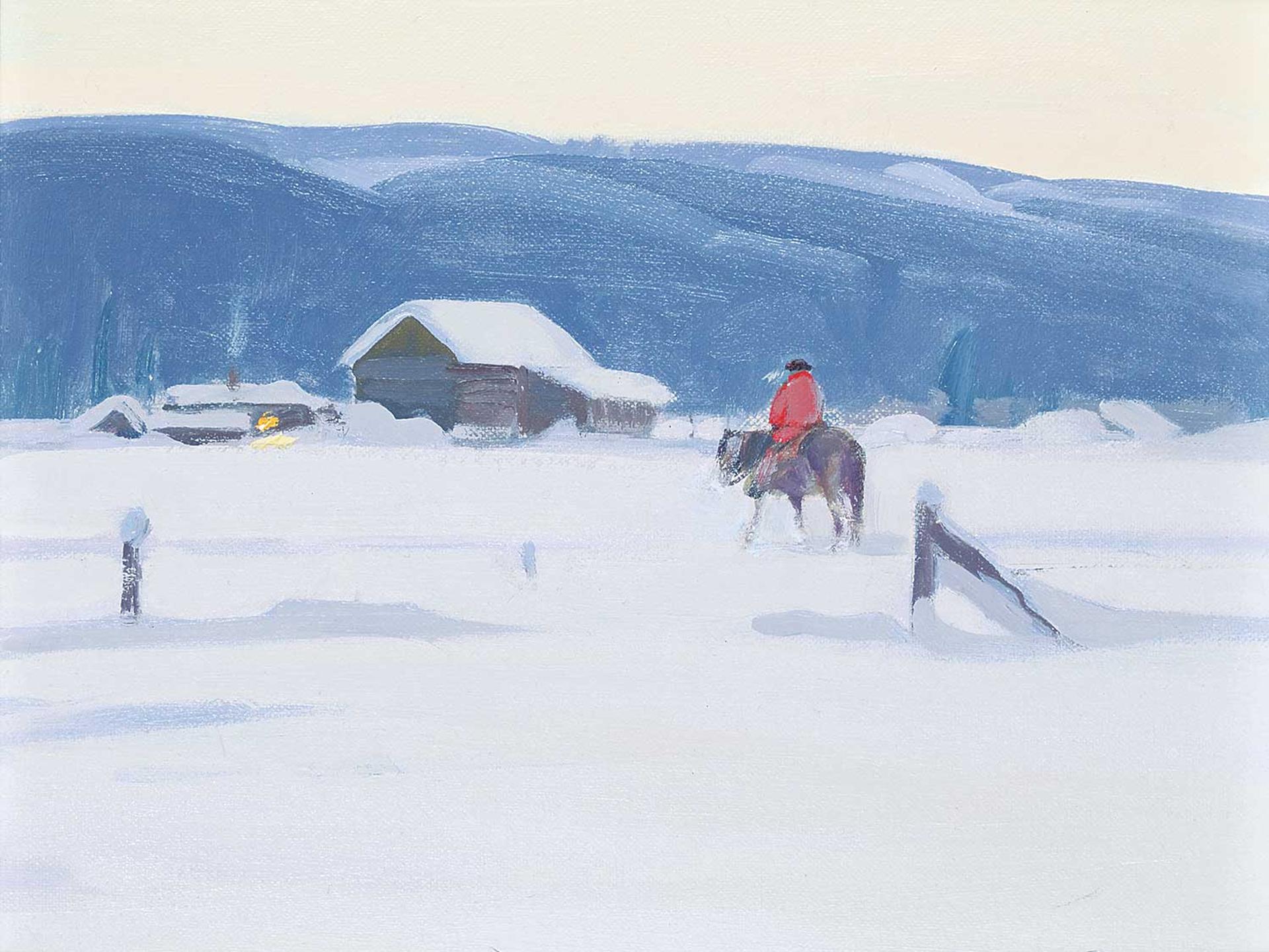Peter Maxwell Ewart (1918-2001) - End of a Winter's Day North of Kamloops B.C.
