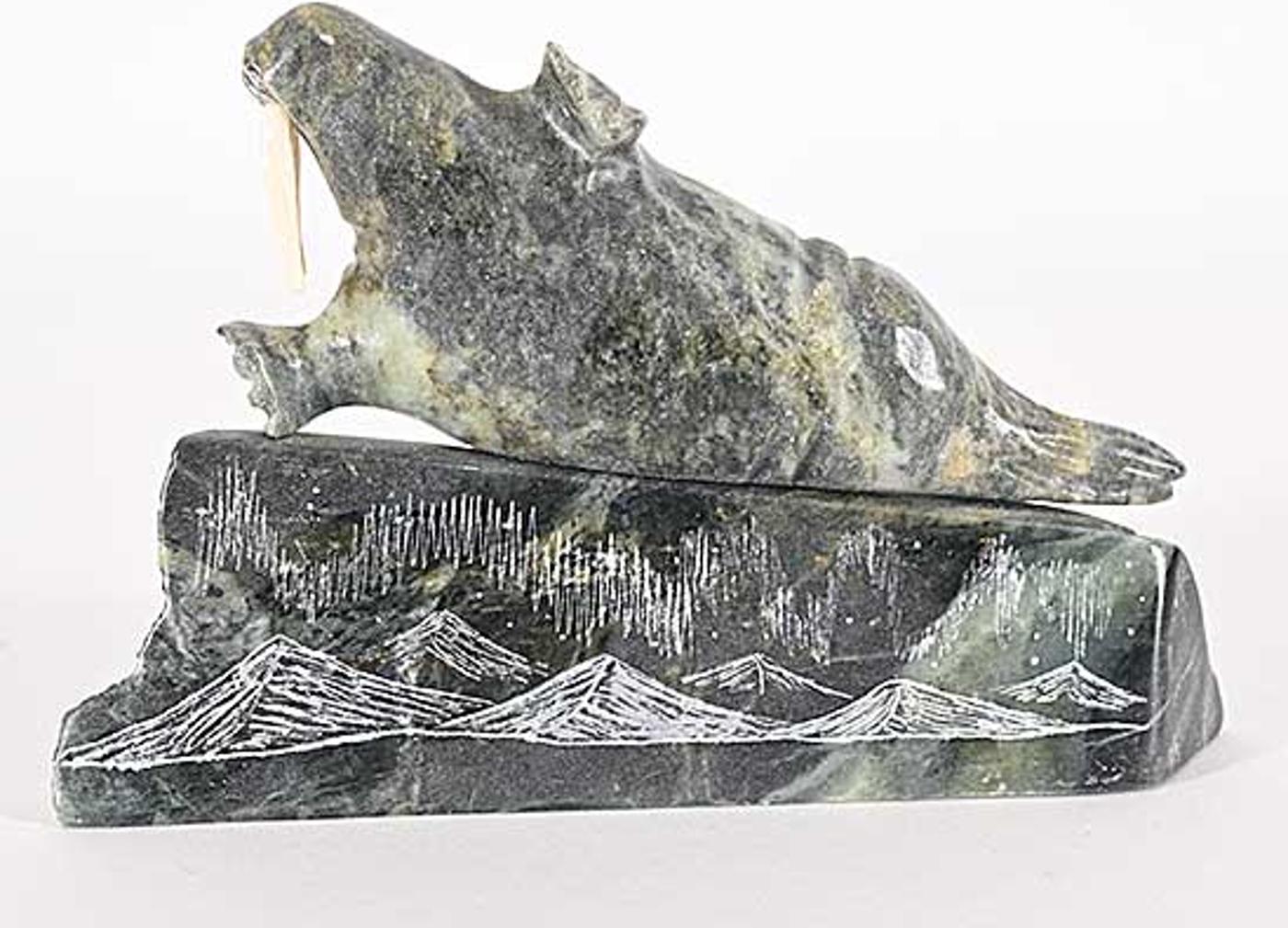 Peter John Mitchell (1962) - Untitled - Walrus and Northern Lights