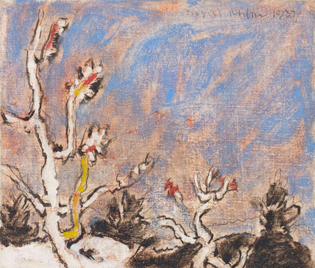 David Browne Milne (1882-1953) - Twigs in Winter, Six Mile Lake, Muskoka, Ontario