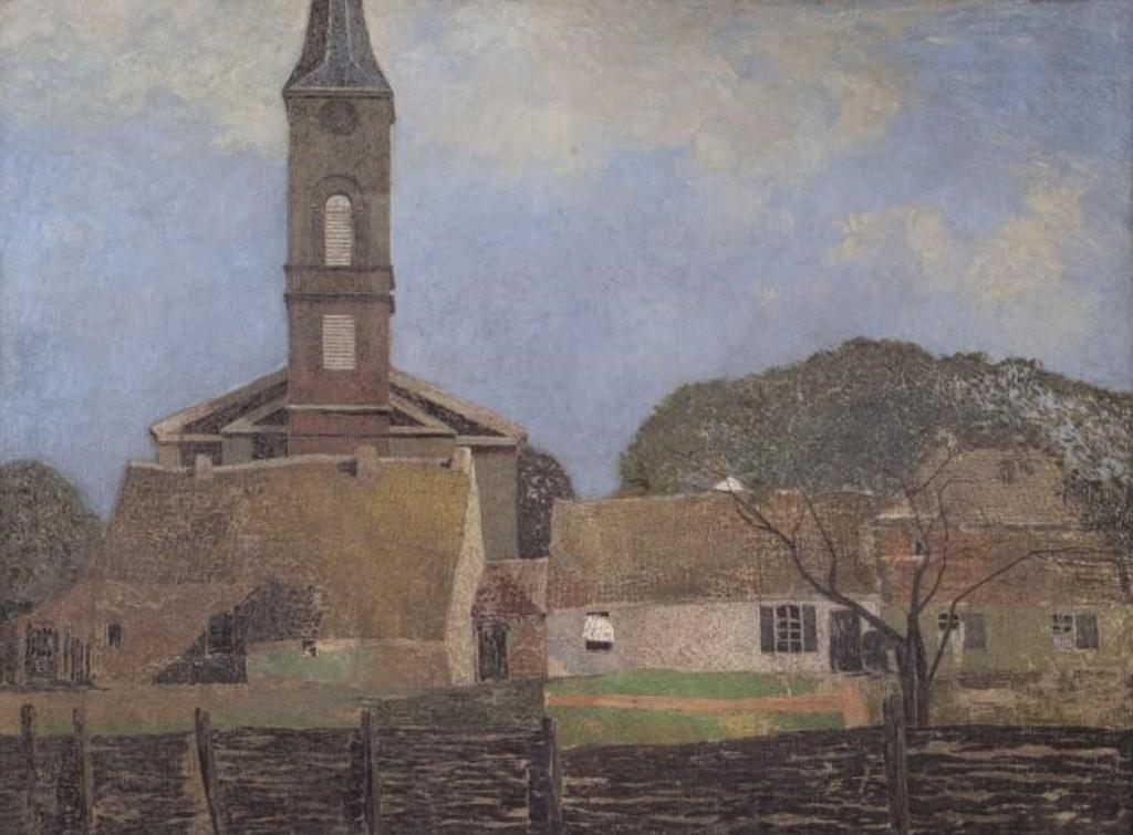 Julius Bretz (1870-1953) - Village with Church