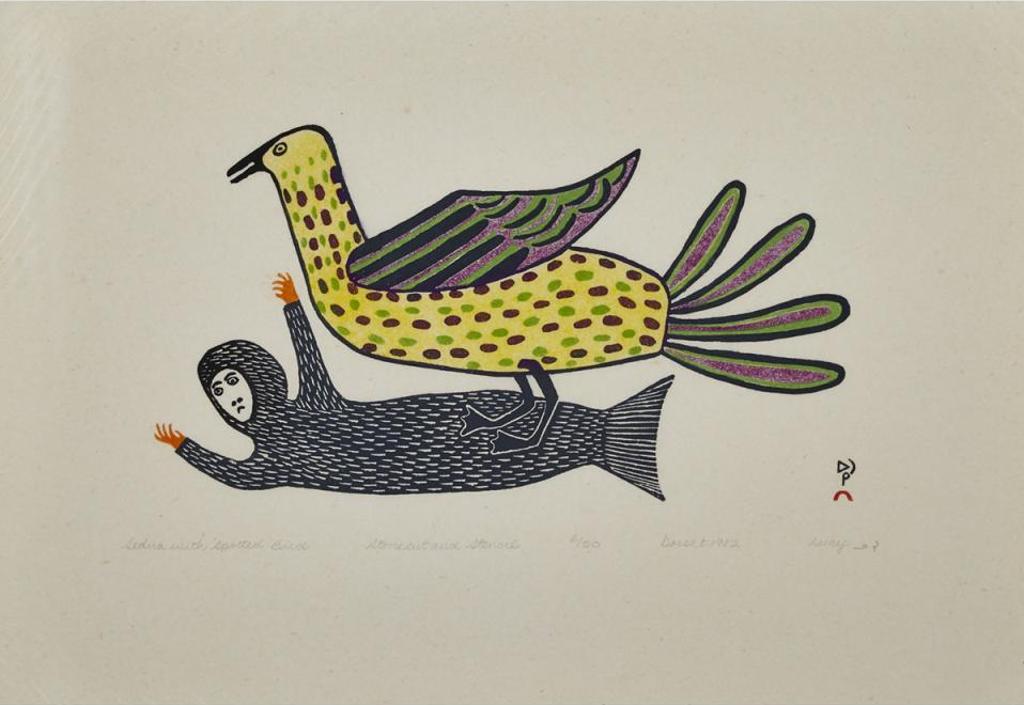 Lucy Qinnuayuak (1915-1982) - Sedna With Spotted Bird
