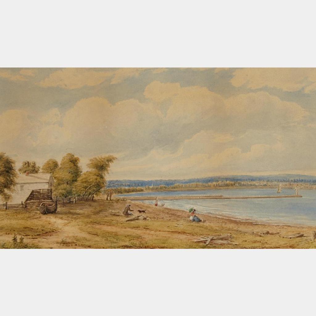 John Herbert Caddy (1801-1883) - Wellington Quay From The Beach, Hamilton, Ontario
