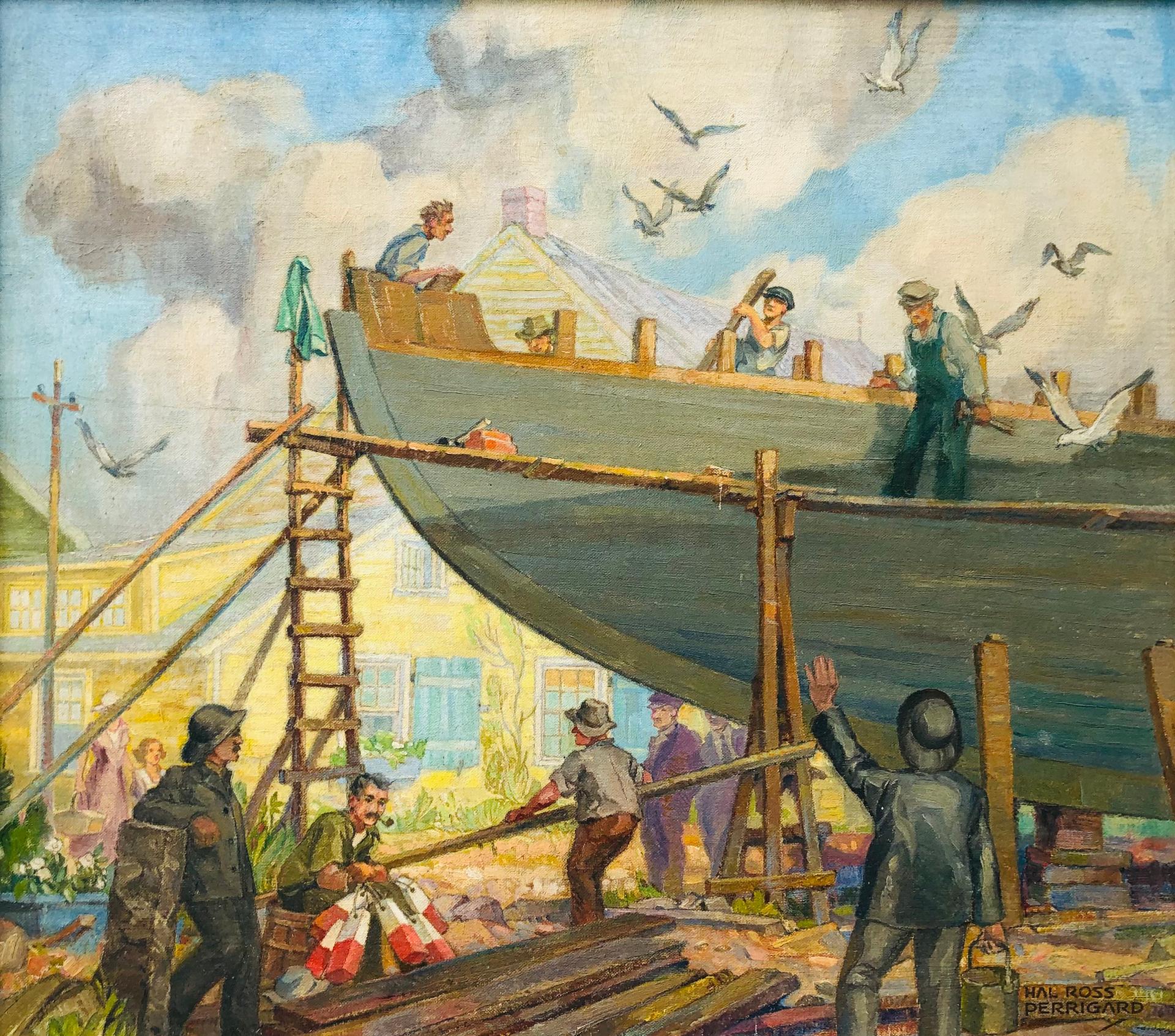 Hal Ross Perrigard (1891-1960) - The New Boat, 1949