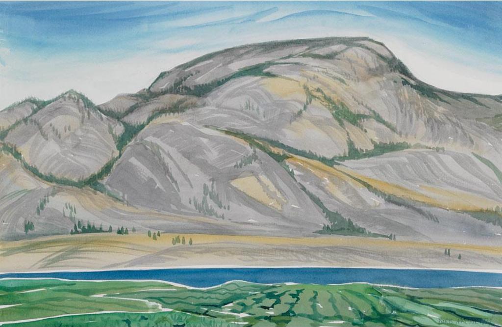 Doris Jean McCarthy (1910-2010) - The Big Hill Across The Lake At Osoyoos, B.C., 1988