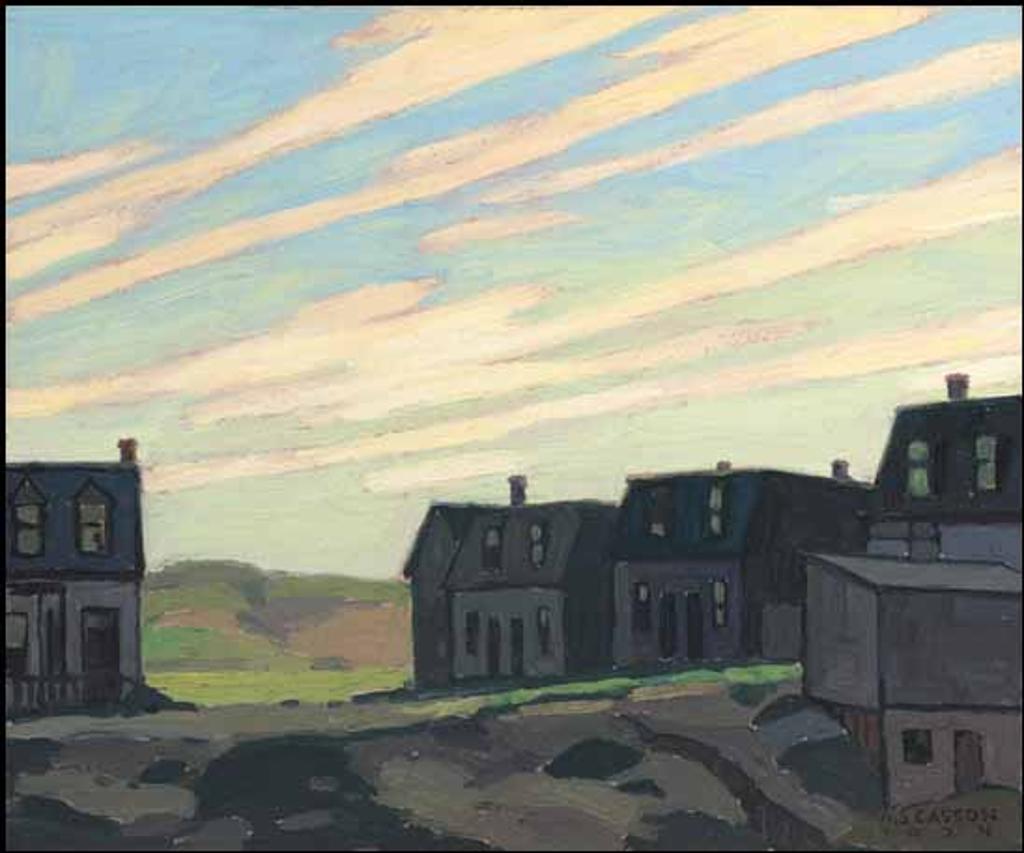 Alfred Joseph (A.J.) Casson (1898-1992) - Old Houses at Swansea, Evening