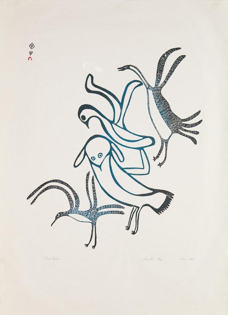 Lucy Qinnuayuak (1915-1982) - Four Birds