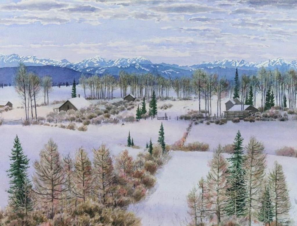 James Stanford (Stan) Perrott (1917-2001) - Snowy Fields And Mountains; 1988
