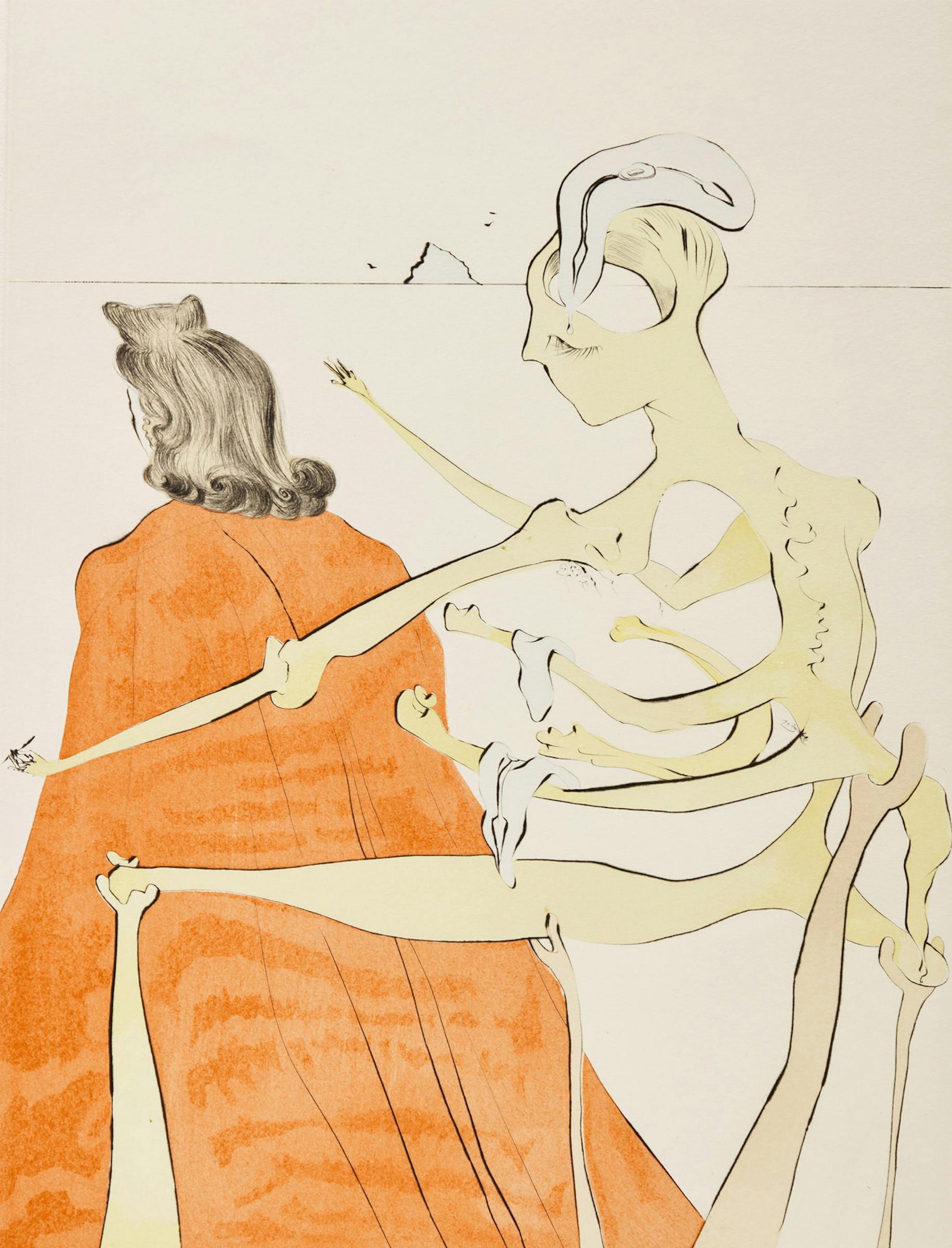 Salvador Dalí (1904-1989) - Le dos divin de Gala from After 50 Years of Surrealism (F. 74-8 B)