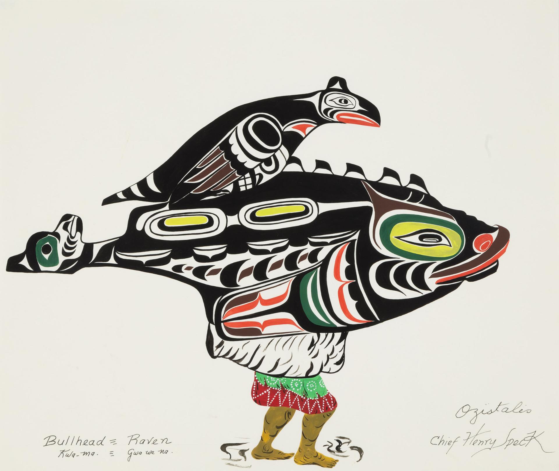 Chief Henry Speck (1908-1971) - Bullhead (Kwa-Ma), Raven (Gwa We Na)